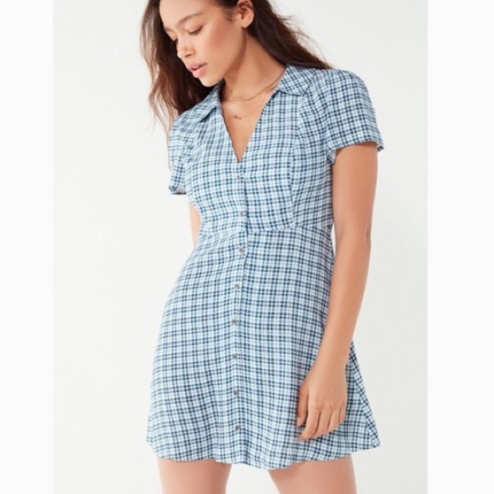 Urban outfitters Mallory plaid button down dress